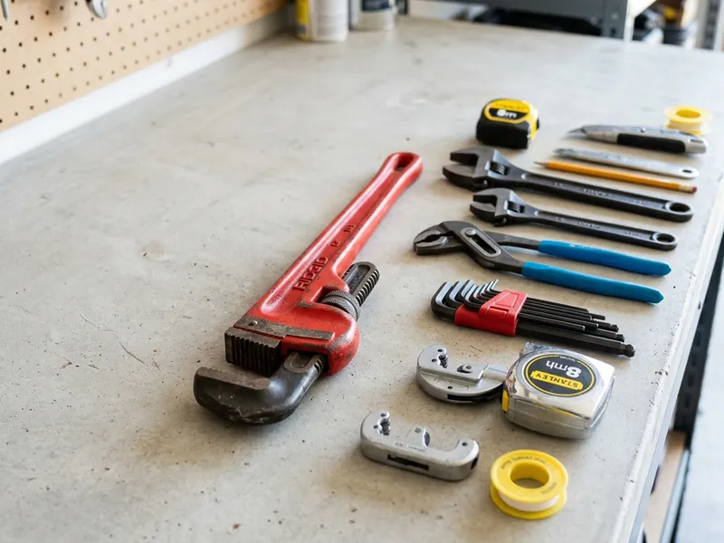 Professional plumbers in Sandy Point, TX equipped with top-tier tools for residential and commercial plumbing services.